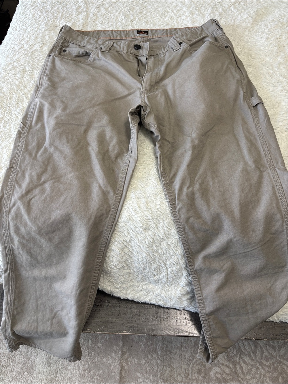 Men's Cargo Work Pants - Light Gray